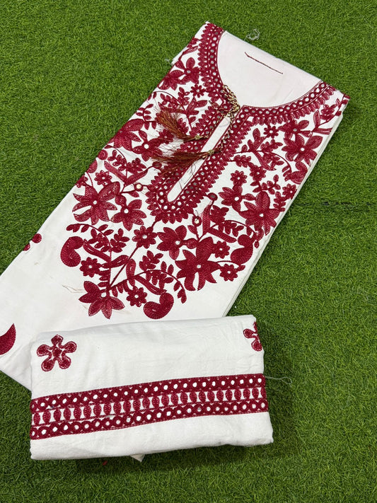 Cotton 2 pc unstitched White
