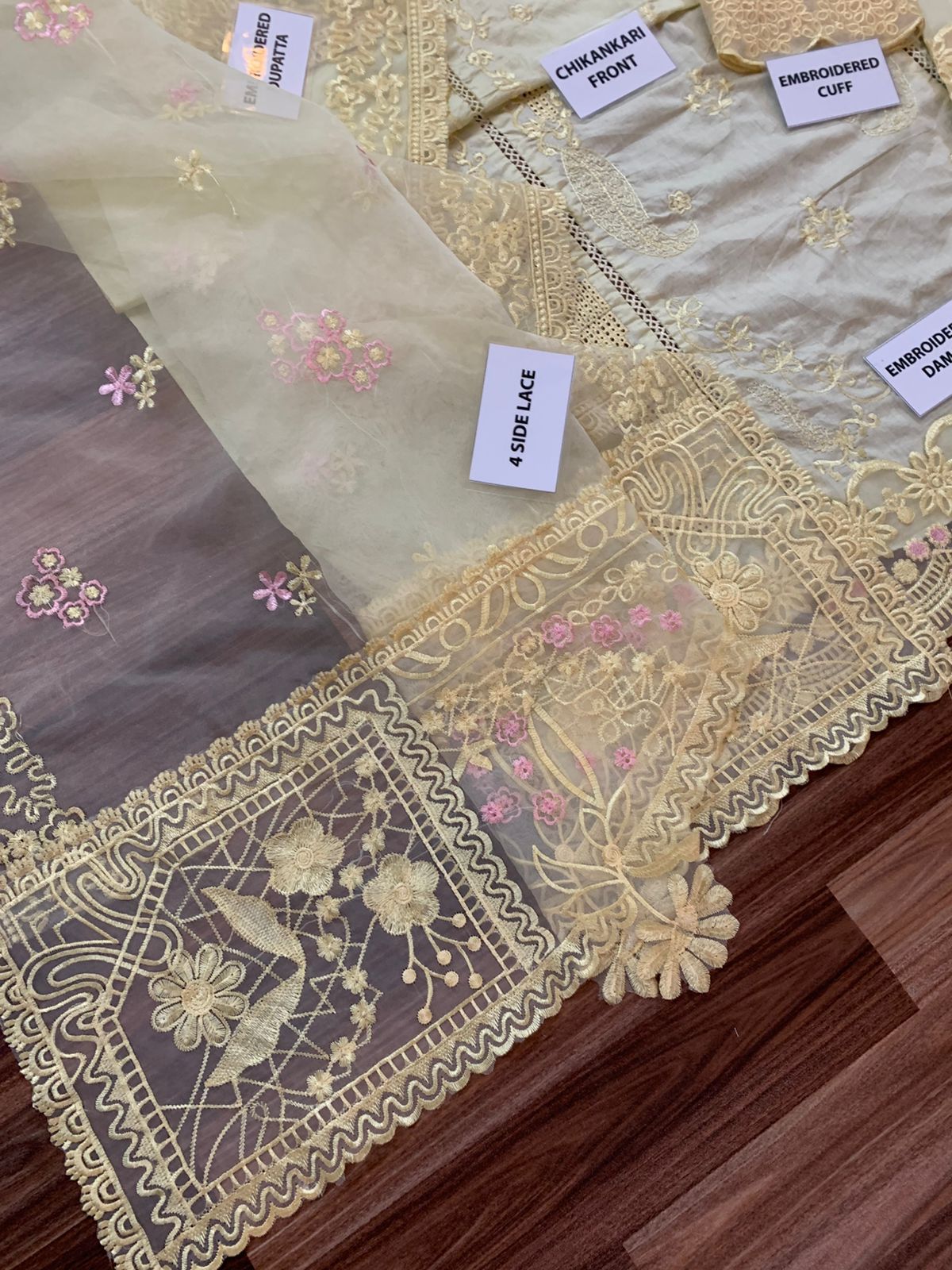 Unstitched Qalamkar 3pc