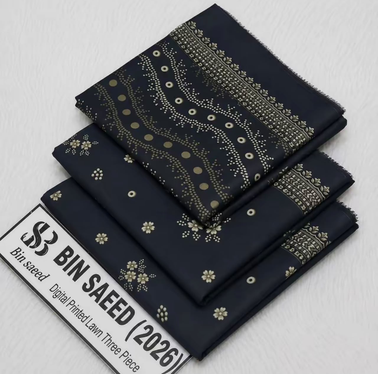 Unstitched Bin Saeed Lawn collection 2026