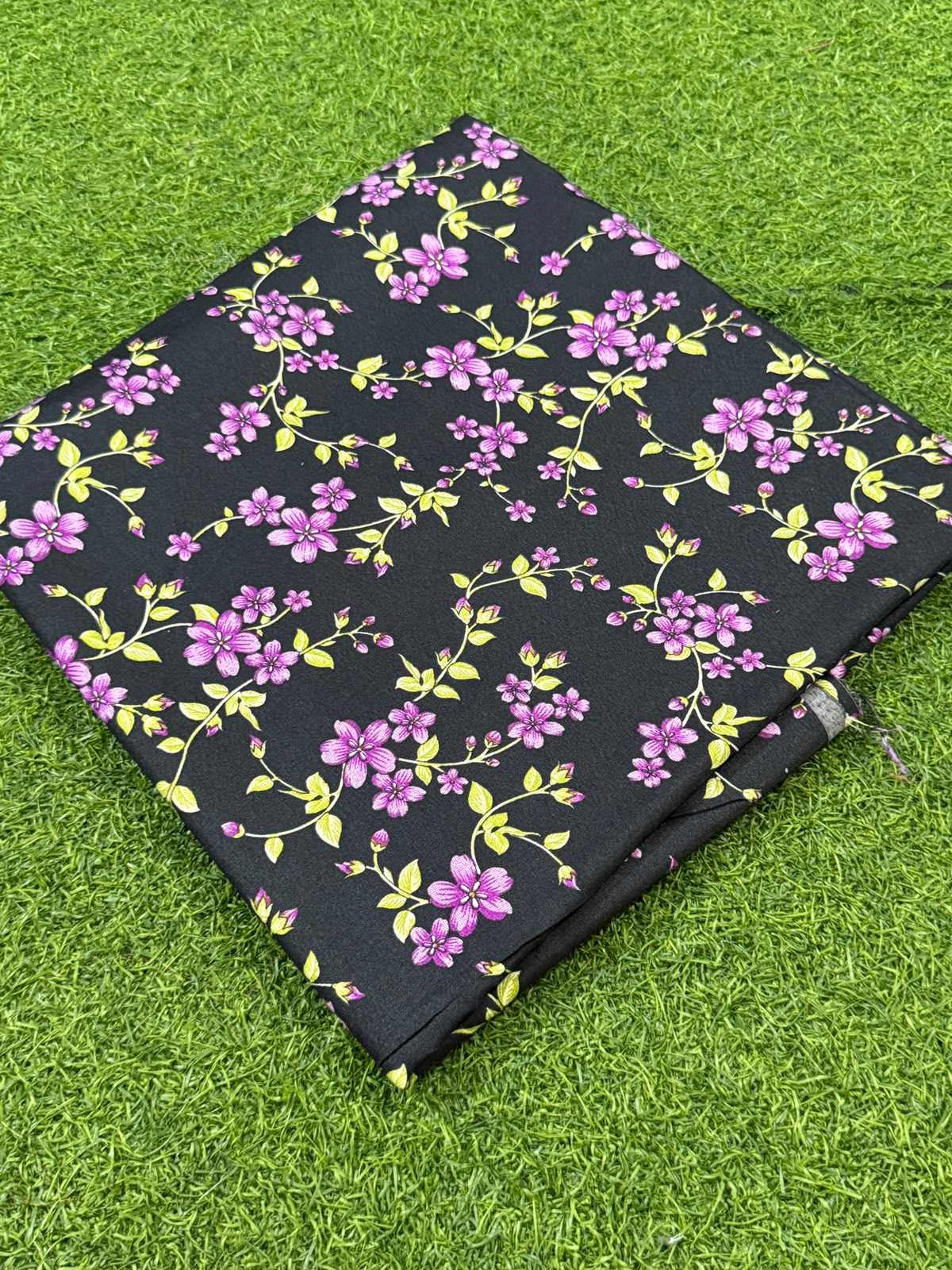 Printed Unstitched Poly Lawn 2 Pcs - White Lantern Print