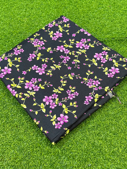 Printed Unstitched Poly Lawn 2 Pcs - White Lantern Print