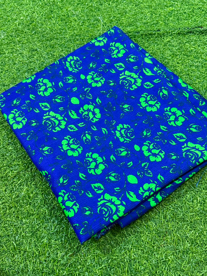 Printed Unstitched Poly Lawn 2 Pcs - Black Gold Lantern