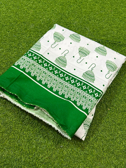 Printed Unstitched Poly Lawn 2 Pcs - Royal Blue Green Floral