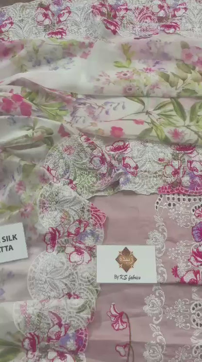 UNSTITCHED ELAF CHIKENKARI