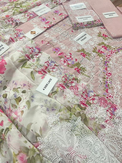 UNSTITCHED ELAF CHIKENKARI