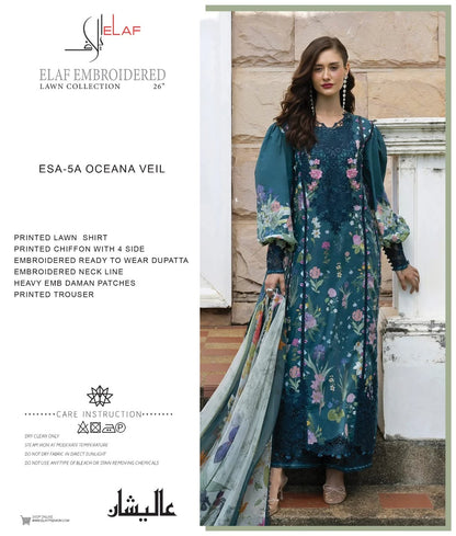 UNSTITCHED ELAF CHIKENKARI 2026
