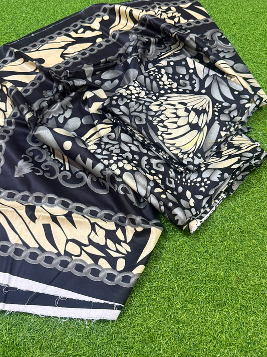 UNSTITCHED Maria B lawn 3 pc NWBLK
