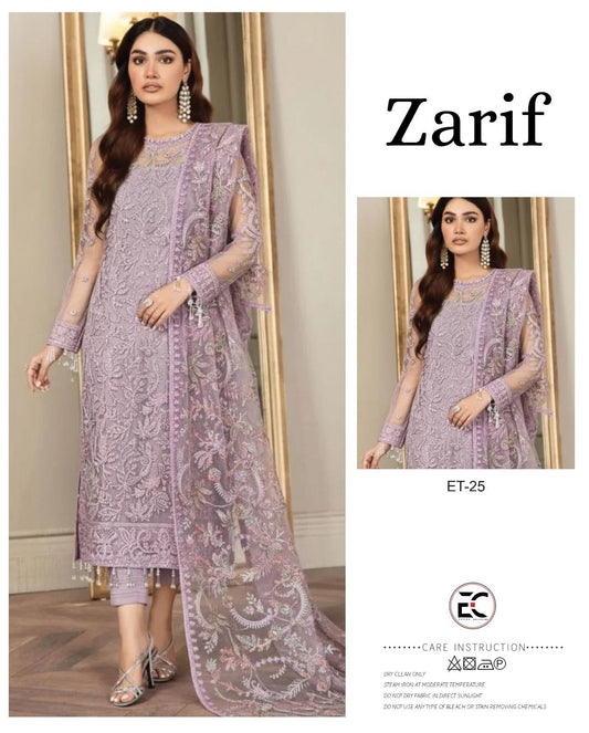 UNSTITCHED ZARIF LUXURY NET COLLECTION 2026
