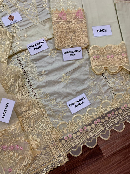 Unstitched Qalamkar 3pc