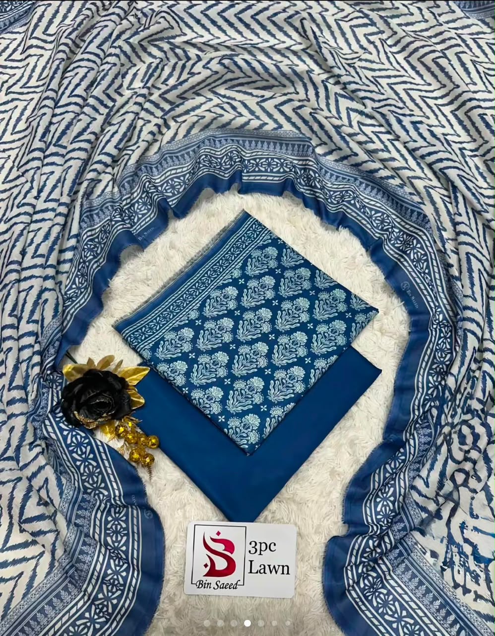Unstitched Bin Saeed Lawn collection 2026