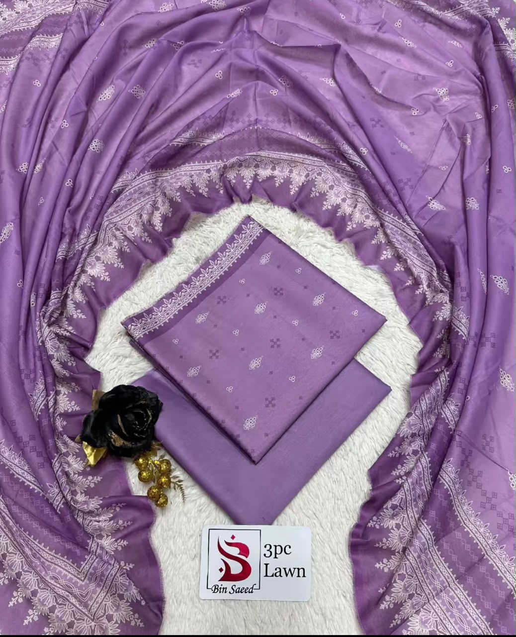 Unstitched Bin Saeed Lawn collection 2026