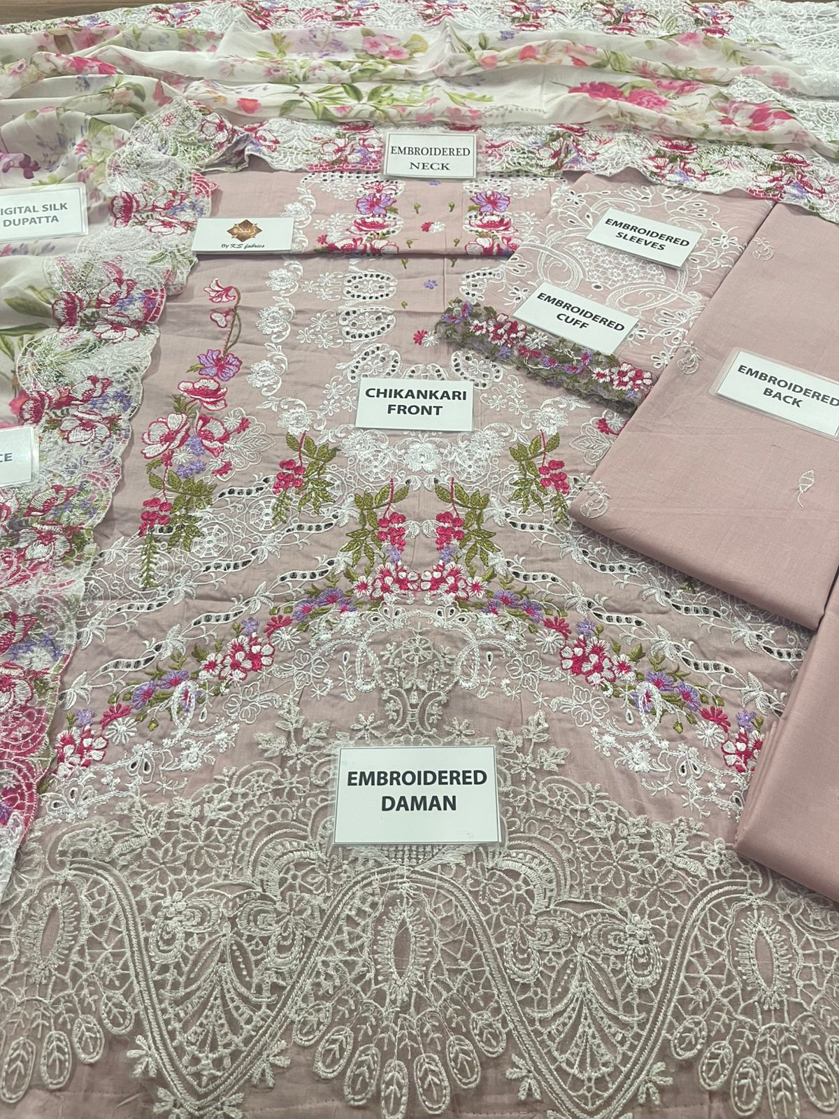 UNSTITCHED ELAF CHIKENKARI
